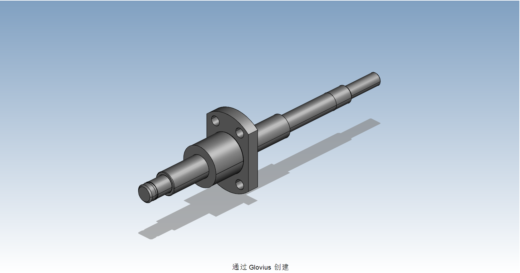 BSWA0801-L240滾珠絲桿3D模型STP格式
