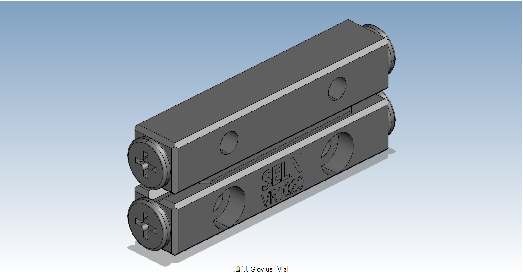 V1-20-5Z直線交叉導軌3D模型