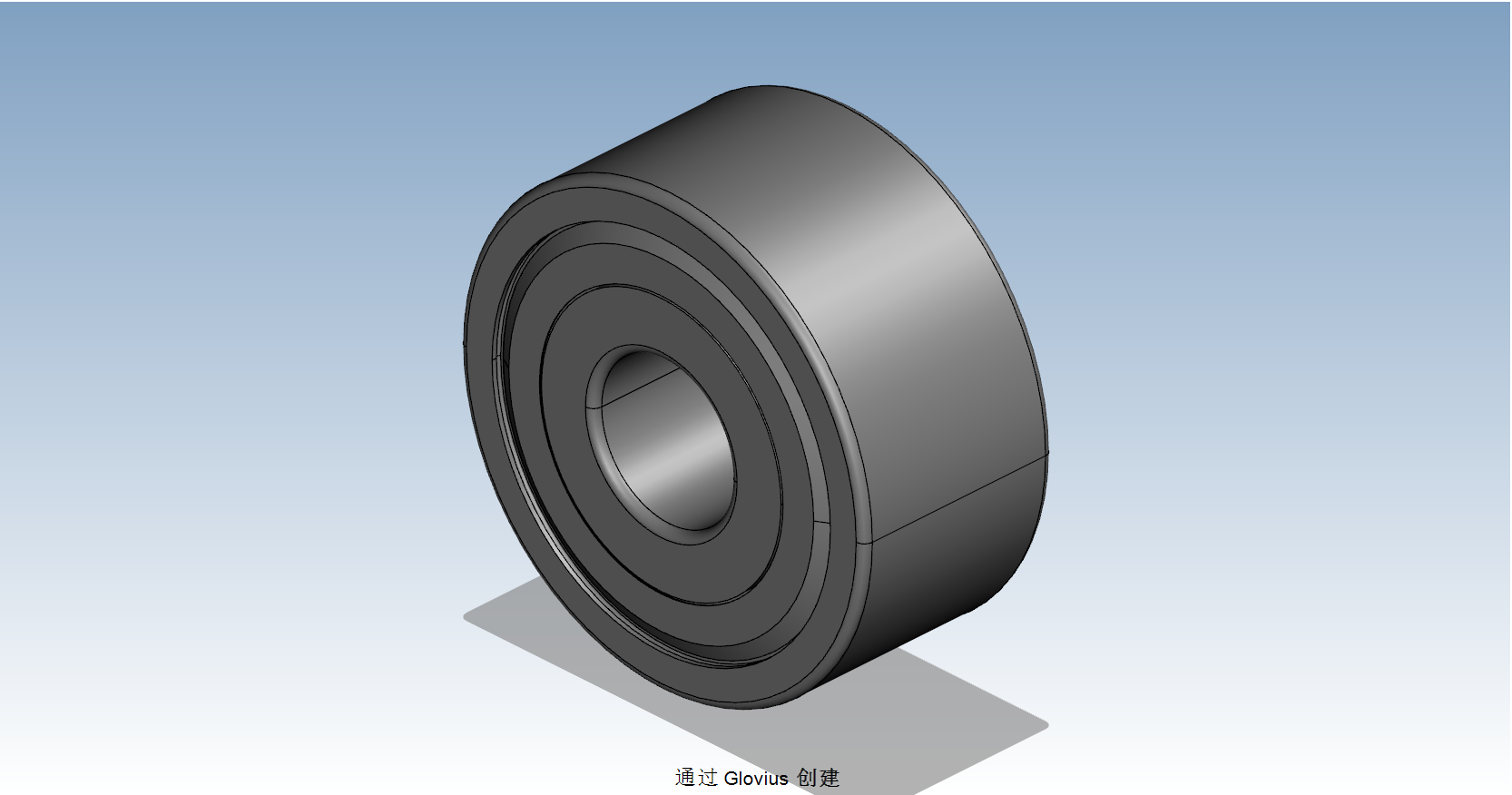3201A-2Z帶屏蔽的雙列角接觸球軸承3D模型