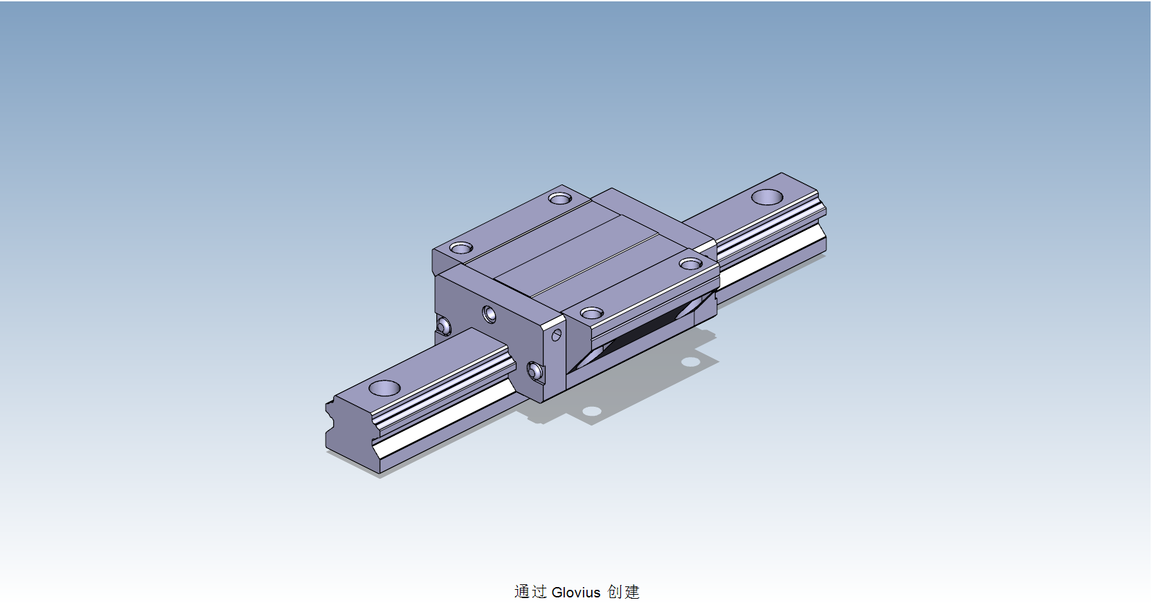 HND35A直線導軌滑塊副3D模型