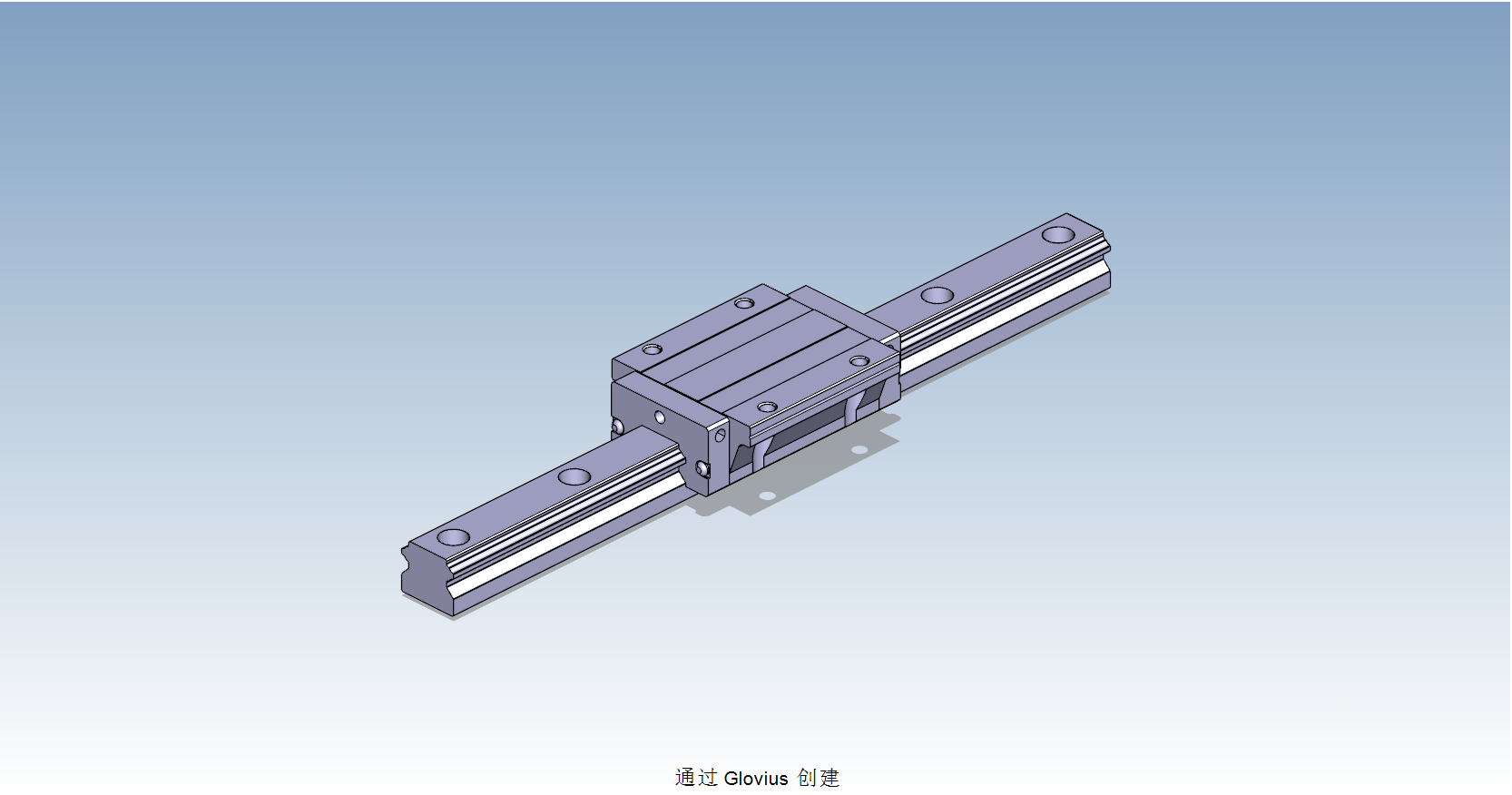 HND45AL直線導軌滑塊副3D模型
