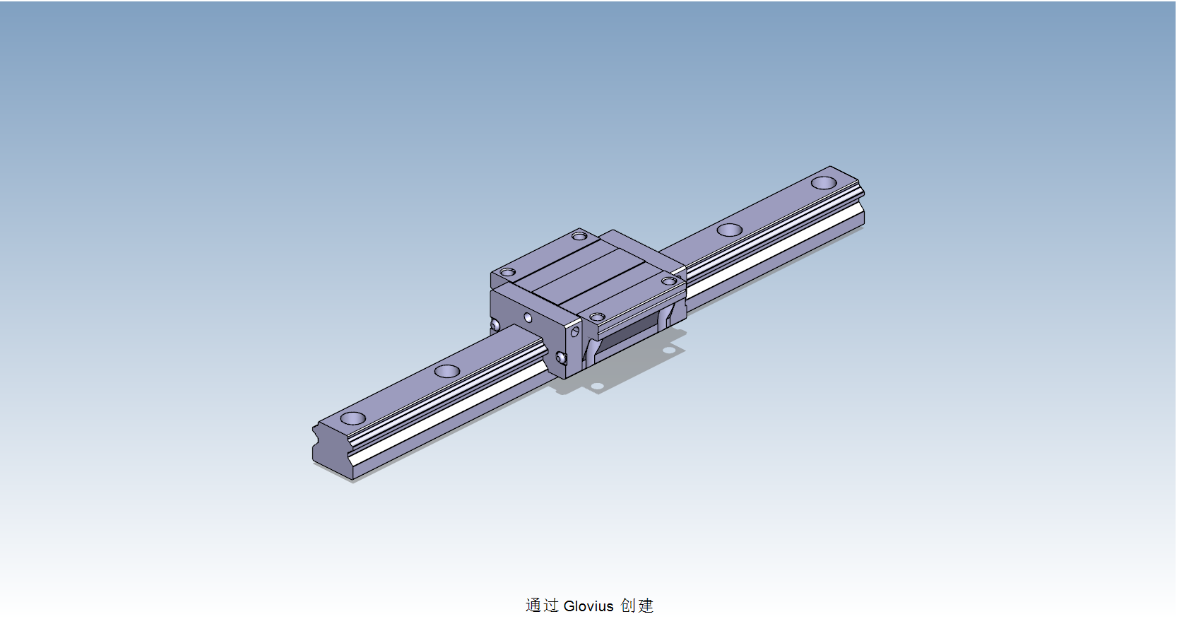 HND45A直線導軌滑塊副3D模型