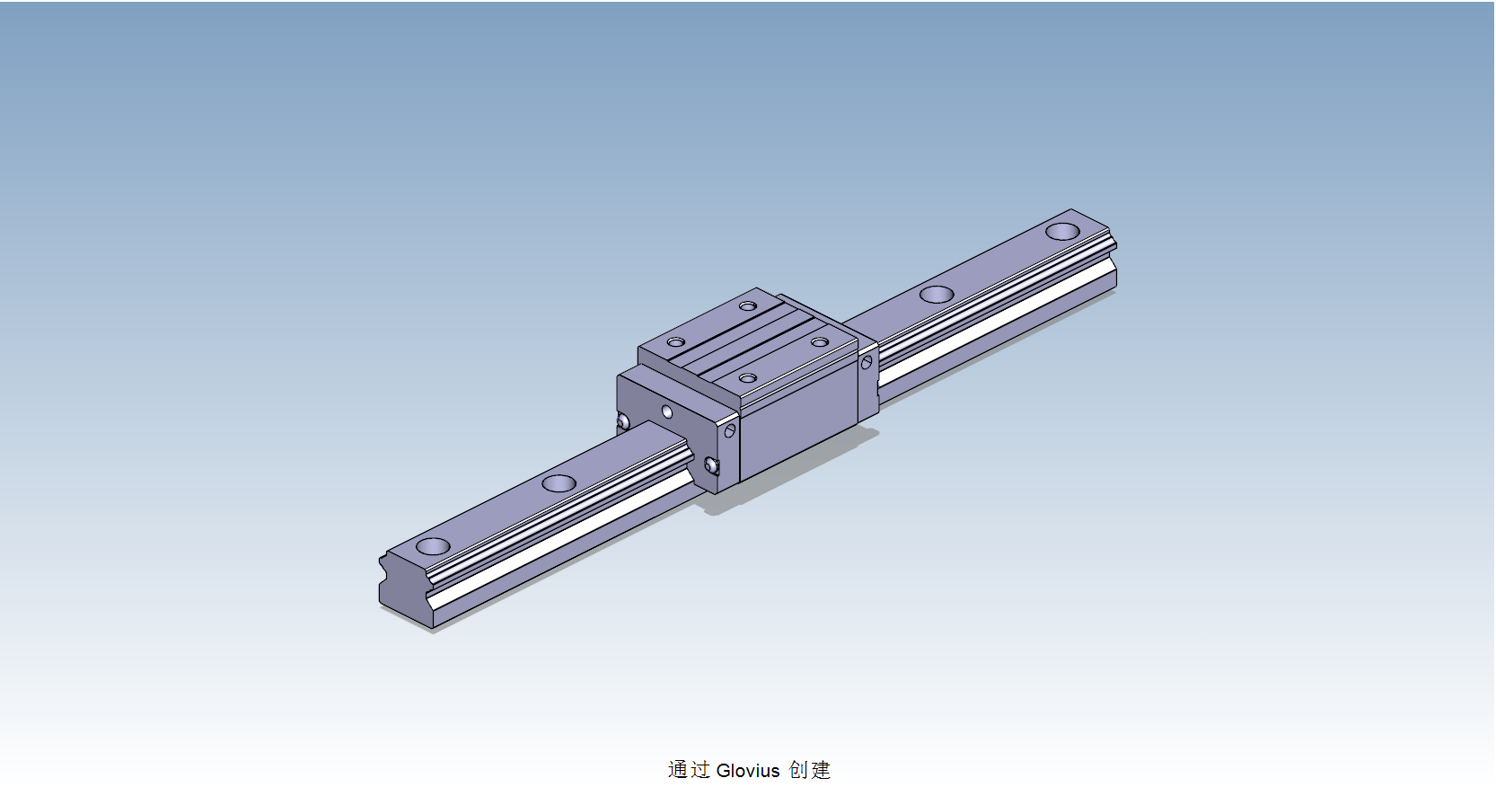 HND45B直線導軌滑塊副3D模型