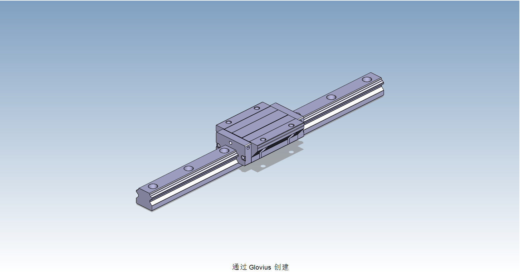 HND55AL直線導軌滑塊副3D模型