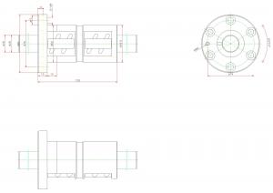 CMFZD2810-2.5滾珠絲杠副CAD絲杠圖紙