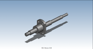 BSWA0801-L280滾珠絲桿3D模型STP格式