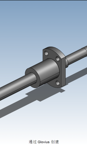 BSWA1002-L160滾珠絲桿3D模型STP格式
