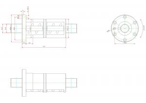 CMFZD2506-5滾珠絲杠副CAD絲杠圖紙