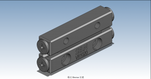 V1-20-5Z直線交叉導軌3D模型