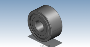 3200A-2Z帶屏蔽的雙列角接觸球軸承3D模型