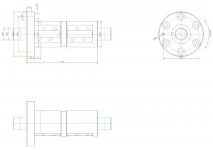 CMFZD2808-5滾珠絲杠副CAD絲杠圖紙