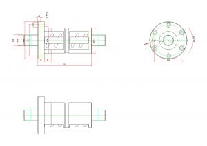 CMFZD2508-3.5滾珠絲杠副CAD絲杠圖紙